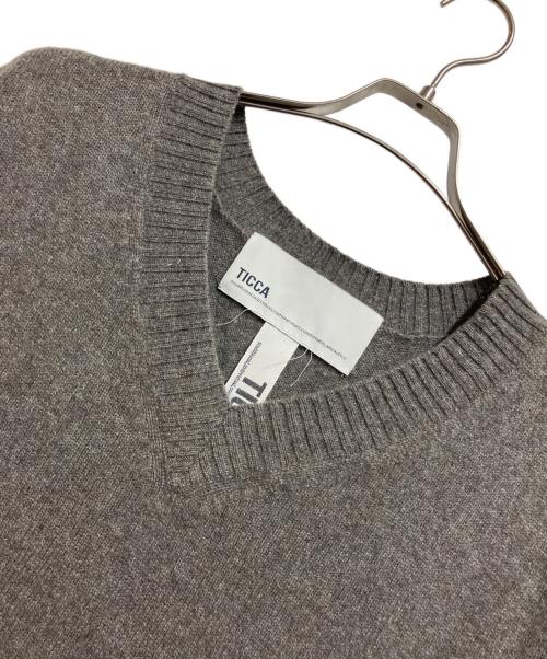 ticca（ティッカ）TICCA (ティッカ) Vネックプルオーバー グレー サイズ:FREEの古着・服飾アイテム