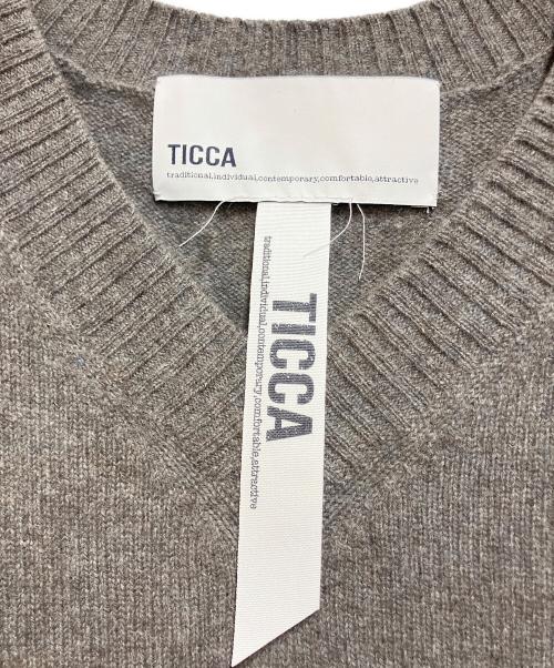 ticca（ティッカ）TICCA (ティッカ) Vネックプルオーバー グレー サイズ:FREEの古着・服飾アイテム