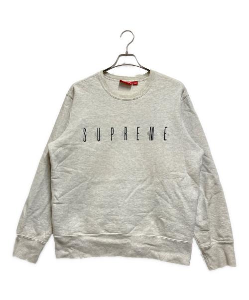 SUPREME（シュプリーム）Supreme (シュプリーム) 刺繍ロゴスウェット ライトグレー サイズ:Mの古着・服飾アイテム