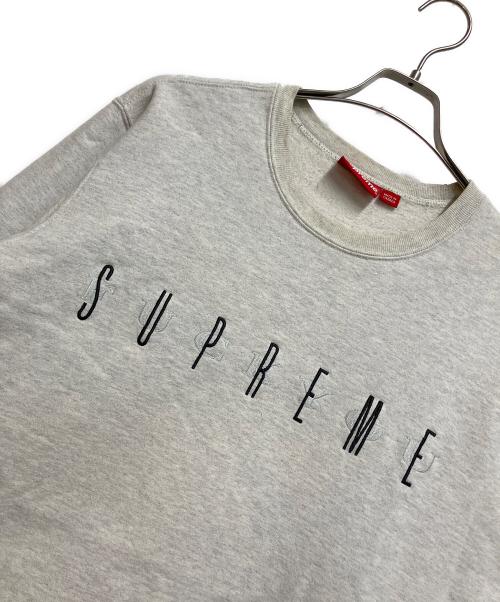 SUPREME（シュプリーム）Supreme (シュプリーム) 刺繍ロゴスウェット ライトグレー サイズ:Mの古着・服飾アイテム