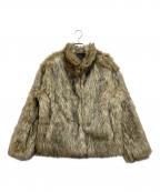 SHOOWTIMEショウタイム）の古着「Volume eco fur zip up blouson（ボリュームエコファージップアップブルゾン）」｜ブラウン