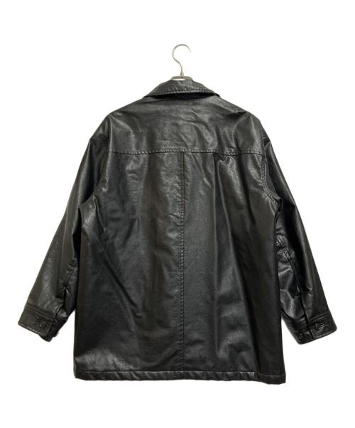 FREAK'S STORE（フリークスストア）FREAK'S STORE (フリークスストア) フェイクレザーカーコート ブラック サイズ:Sの古着・服飾アイテム