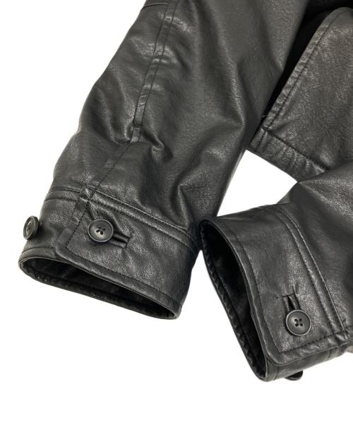 FREAK'S STORE（フリークスストア）FREAK'S STORE (フリークスストア) フェイクレザーカーコート ブラック サイズ:Sの古着・服飾アイテム