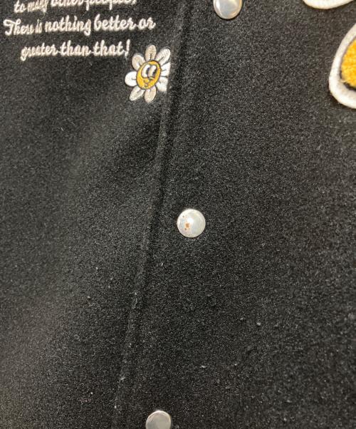 thats life（ザッツ ライフ）THATS LIFE (ザッツ ライフ) スタジャン ブラック×ホワイト サイズ:Lの古着・服飾アイテム