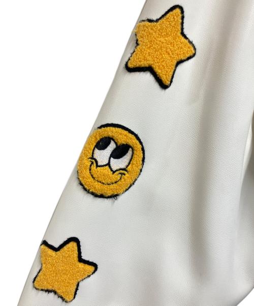 thats life（ザッツ ライフ）THATS LIFE (ザッツ ライフ) スタジャン ブラック×ホワイト サイズ:Lの古着・服飾アイテム