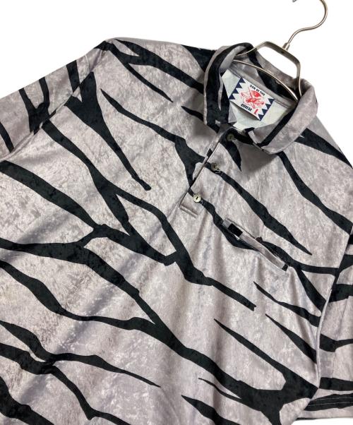 son of the cheese（サノバチーズ）SON OF THE CHEESE (サノバチーズ) ポロシャツ グレー×ブラック サイズ:Lの古着・服飾アイテム