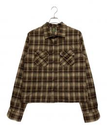 Noen（ノエン）の古着「ウエスタンシャドーチェックシャツ 」｜ブラウン