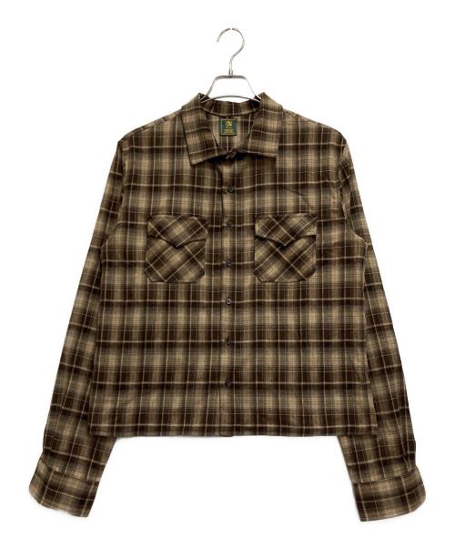 Noen（ノエン）Noen (ノエン) ウエスタンシャドーチェックシャツ  ブラウン サイズ:Lの古着・服飾アイテム