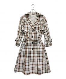 moussy（マウジー）の古着「DRAPEY OVER TRENCH コート」｜ベージュ×ブラウン