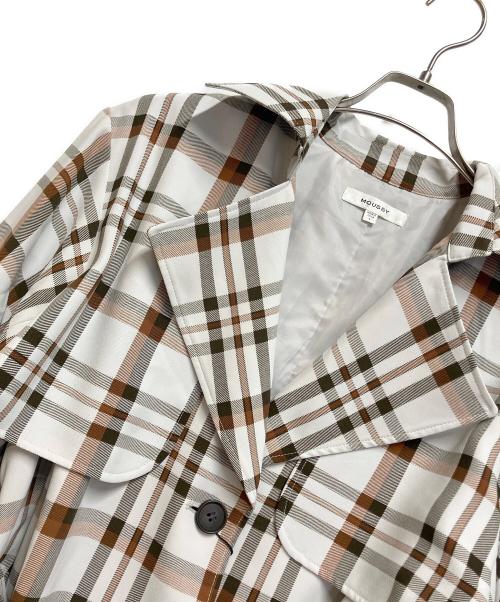 moussy（マウジー）moussy (マウジー) DRAPEY OVER TRENCH コート ベージュ×ブラウン サイズ:1の古着・服飾アイテム