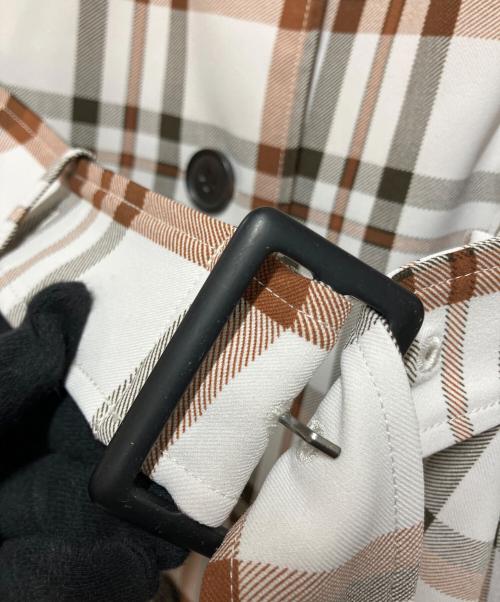 moussy（マウジー）moussy (マウジー) DRAPEY OVER TRENCH コート ベージュ×ブラウン サイズ:1の古着・服飾アイテム