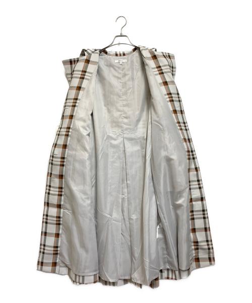 moussy（マウジー）moussy (マウジー) DRAPEY OVER TRENCH コート ベージュ×ブラウン サイズ:1の古着・服飾アイテム