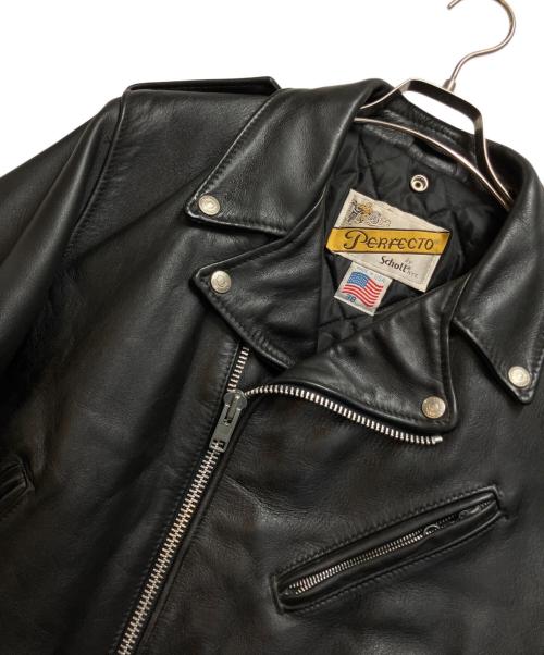 Schott（ショット）Schott (ショット) レザージャケット ブラック サイズ:38の古着・服飾アイテム