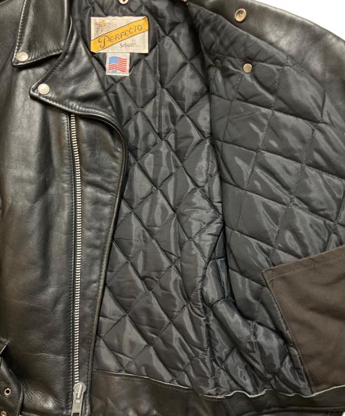 Schott（ショット）Schott (ショット) レザージャケット ブラック サイズ:38の古着・服飾アイテム