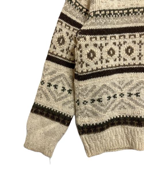 McGREGOR（マックレガー）McGREGOR (マックレガー) 厚手ニット アイボリー×ブラウン サイズ:SIZE Lの古着・服飾アイテム