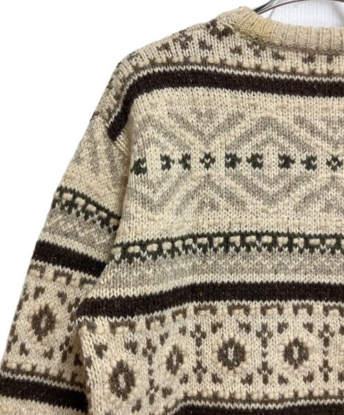 McGREGOR（マックレガー）McGREGOR (マックレガー) 厚手ニット アイボリー×ブラウン サイズ:SIZE Lの古着・服飾アイテム