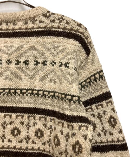 McGREGOR（マックレガー）McGREGOR (マックレガー) 厚手ニット アイボリー×ブラウン サイズ:SIZE Lの古着・服飾アイテム