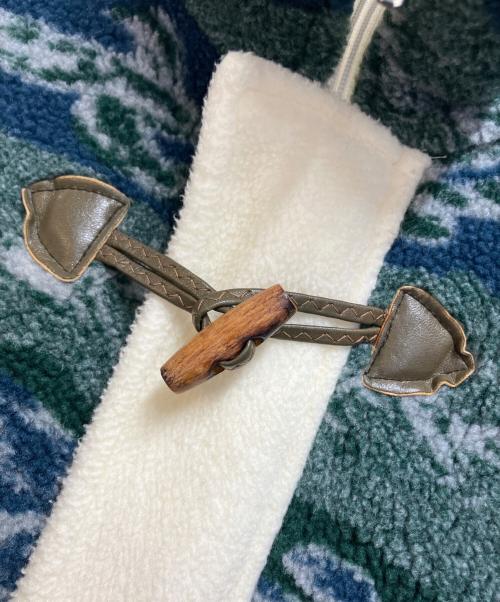 JTR RIVAL（ジェイティーアール ライバル）JTR RIVAL (ジェイティーアール ライバル) フリースジャケット アイボリー×グリーン サイズ:不明の古着・服飾アイテム