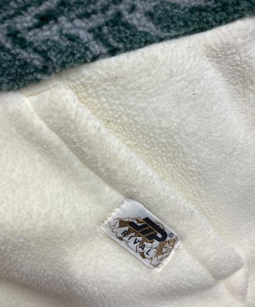 JTR RIVAL（ジェイティーアール ライバル）JTR RIVAL (ジェイティーアール ライバル) フリースジャケット アイボリー×グリーン サイズ:不明の古着・服飾アイテム