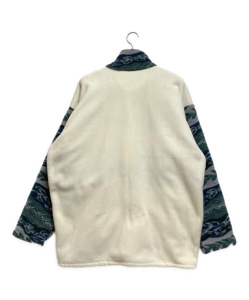 JTR RIVAL（ジェイティーアール ライバル）JTR RIVAL (ジェイティーアール ライバル) フリースジャケット アイボリー×グリーン サイズ:不明の古着・服飾アイテム
