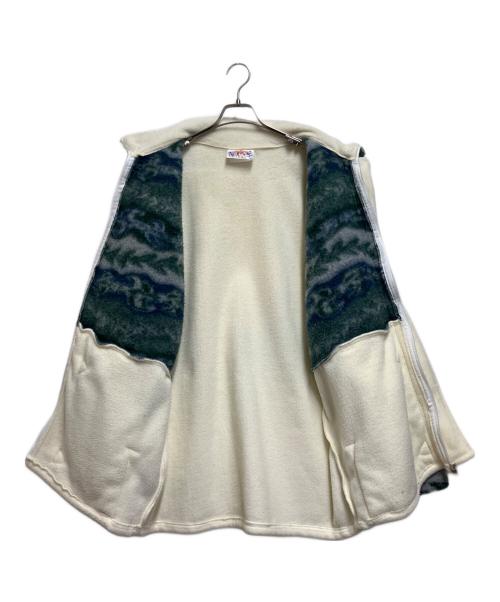 JTR RIVAL（ジェイティーアール ライバル）JTR RIVAL (ジェイティーアール ライバル) フリースジャケット アイボリー×グリーン サイズ:不明の古着・服飾アイテム