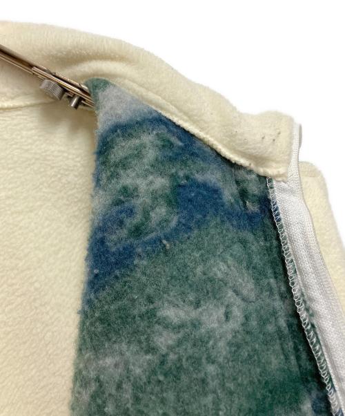 JTR RIVAL（ジェイティーアール ライバル）JTR RIVAL (ジェイティーアール ライバル) フリースジャケット アイボリー×グリーン サイズ:不明の古着・服飾アイテム