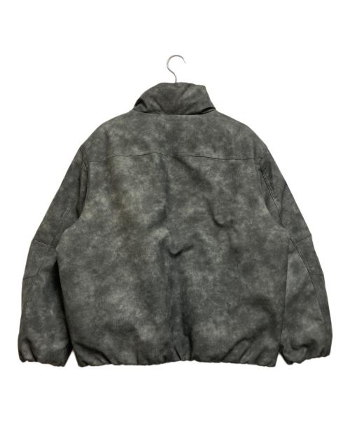 8SECONDS（エイトセカンズ）8SECONDS (エイトセカンズ) フェイクレザー ハイネック パファージャケット グレー サイズ:95（M）の古着・服飾アイテム