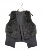 Bou Jeloudブージュルード）の古着「ファーコンビニットベスト」｜グレー