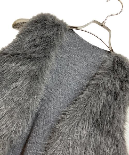 Bou Jeloud（ブージュルード）bou Jeloud (ブージュルード) ファーコンビニットベスト グレー サイズ:38の古着・服飾アイテム