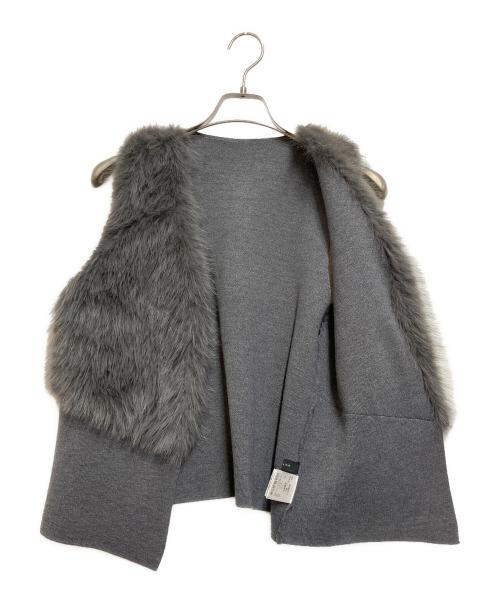 Bou Jeloud（ブージュルード）bou Jeloud (ブージュルード) ファーコンビニットベスト グレー サイズ:38の古着・服飾アイテム