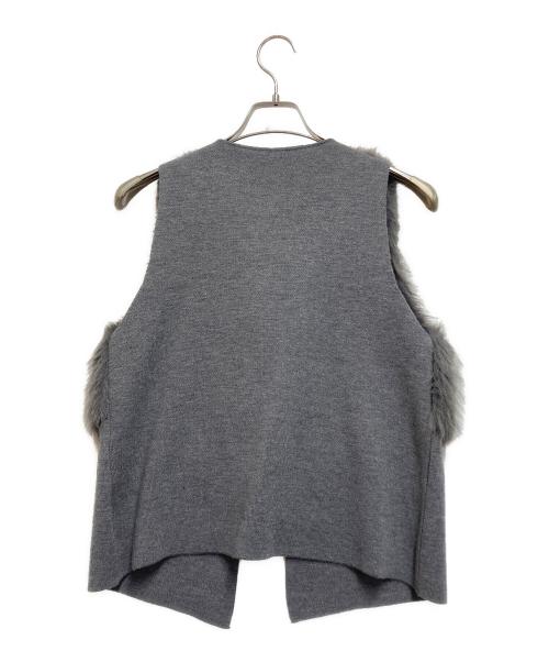 Bou Jeloud（ブージュルード）bou Jeloud (ブージュルード) ファーコンビニットベスト グレー サイズ:38の古着・服飾アイテム