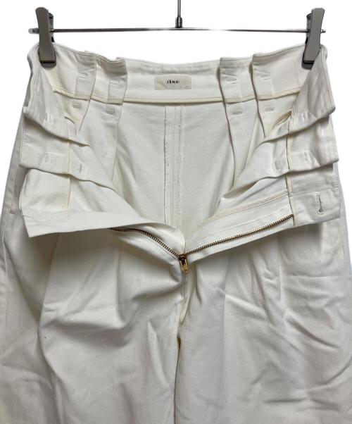 IENA（イエナ）IENA (イエナ) ベルテッドタックパンツ ホワイト サイズ:SIZE Mの古着・服飾アイテム
