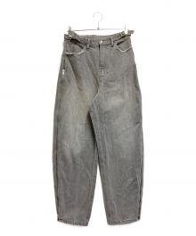 GRANCY（グランシー）の古着「ZipDesign Buggy DenimPants（ジップデザイン バギーデニム パンツ）」｜グレー