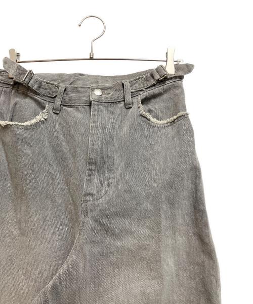 GRANCY（グランシー）grancy (グランシー) ZipDesign Buggy DenimPants（ジップデザイン バギーデニム パンツ） グレー サイズ:Mの古着・服飾アイテム