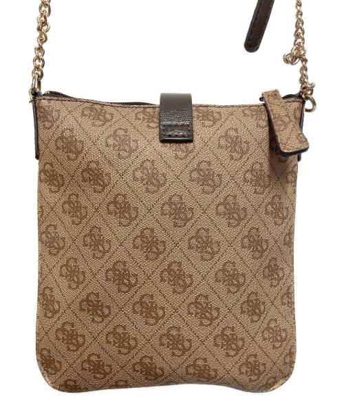 GUESS（ゲス）GUESS (ゲス) ショルダーバッグ ブラウン×ベージュの古着・服飾アイテム