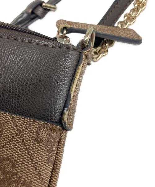 GUESS（ゲス）GUESS (ゲス) ショルダーバッグ ブラウン×ベージュの古着・服飾アイテム