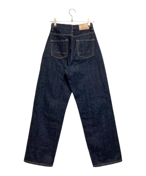 Something（サムシング）Something (サムシング) スーパーハイライズワイドストレートデニムパンツ ネイビー サイズ:Sの古着・服飾アイテム