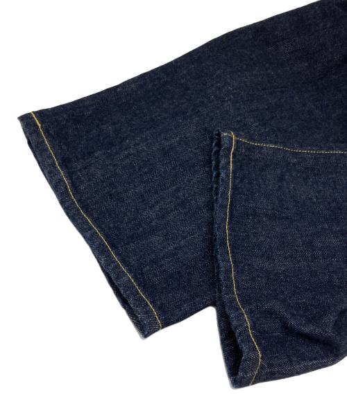 Something（サムシング）Something (サムシング) スーパーハイライズワイドストレートデニムパンツ ネイビー サイズ:Sの古着・服飾アイテム