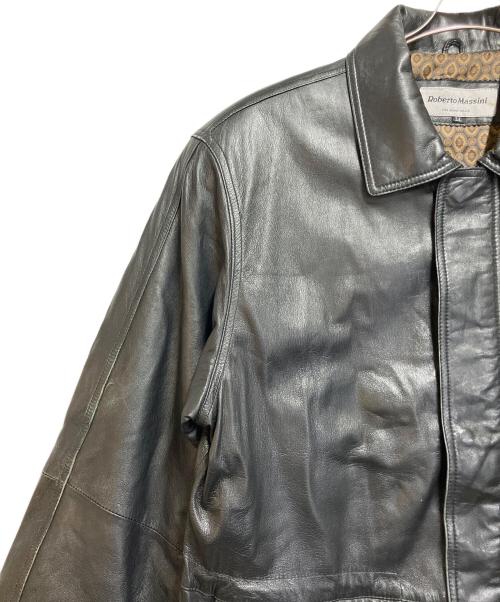 Robertomassini（ロベルトマッシーニ）Robertomassini (ロベルトマッシーニ) レザーコート ブラック サイズ:SIZE LLの古着・服飾アイテム
