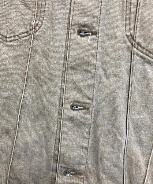 UNITED ARROWS（ユナイテッドアローズ）UNITED ARROWS (ユナイテッドアローズ) DISTRESSED DENIM JACKET ブラウン サイズ:Lの古着・服飾アイテム