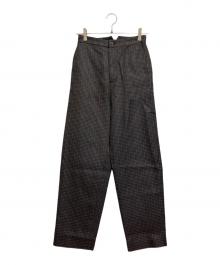 MACKINTOSH PHILOSOPHY（マッキントッシュ フィロソフィー）の古着「ガンクラブチェックバックルパンツ」｜ブラウン×ブラック