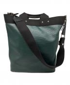 TREASURE TOPKAPIトレジャートプカピ）の古着「リプルトートバッグ」｜グリーン×ブラック