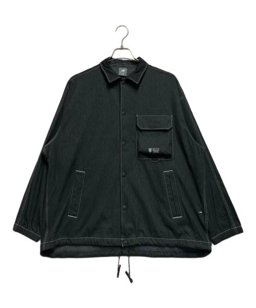 NEW BALANCE（ニューバランス）NEW BALANCE (ニューバランス) JERSEY DENIM JACKET（ジャージーデニムジャケット） ブラック サイズ:Mの古着・服飾アイテム