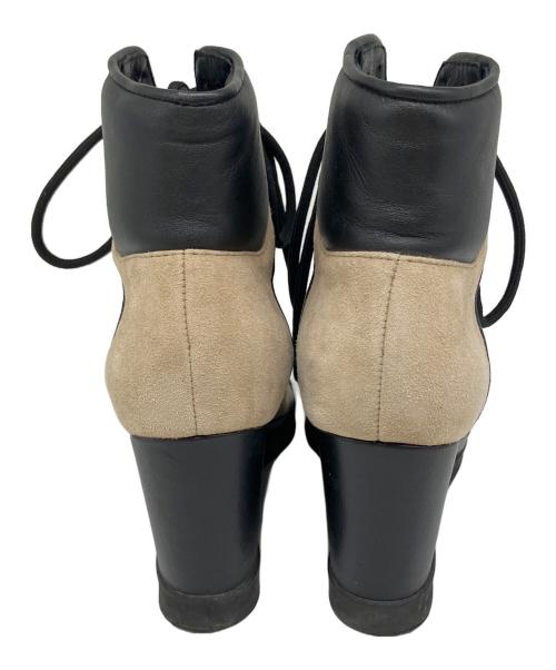SEE BY CHLOE（シーバイクロエ）SEE BY CHLOE (シーバイクロエ) ショートブーツ ベージュ×ブラック サイズ:SIZE 37の古着・服飾アイテム