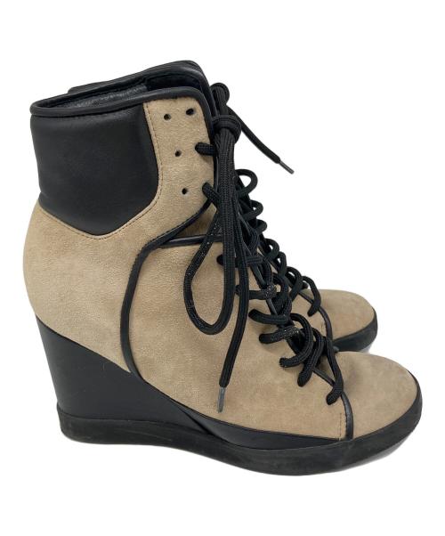 SEE BY CHLOE（シーバイクロエ）SEE BY CHLOE (シーバイクロエ) ショートブーツ ベージュ×ブラック サイズ:SIZE 37の古着・服飾アイテム
