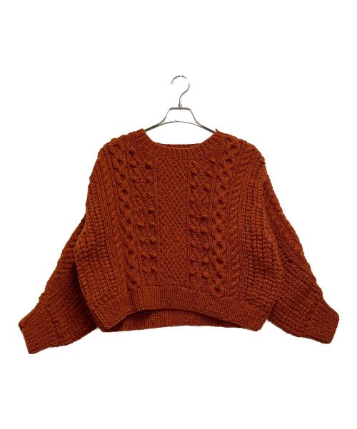 JOURNAL STANDARD relume（ジャーナルスタンダード レリューム）JOURNAL STANDARD relume (ジャーナルスタンダード レリューム) ケーブルニットセーター オレンジ サイズ:FREEの古着・服飾アイテム