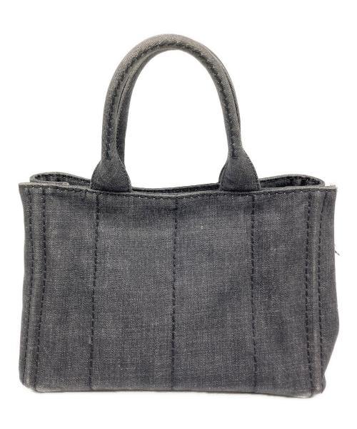 PRADA（プラダ）PRADA (プラダ) デニムハンドバッグ グレーの古着・服飾アイテム