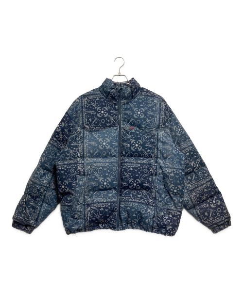 LEVI'S（リーバイス）LEVI'S (リーバイス) ダウンジャケット ブルー×ホワイト サイズ:Mの古着・服飾アイテム