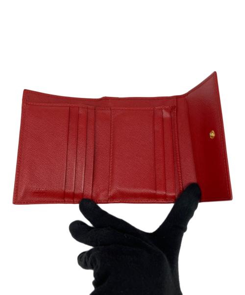 PRADA（プラダ）PRADA (プラダ) 3つ折り財布 レッドの古着・服飾アイテム