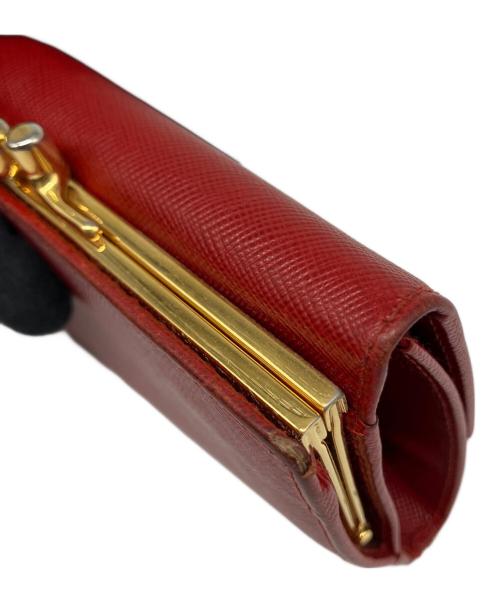 PRADA（プラダ）PRADA (プラダ) 3つ折り財布 レッドの古着・服飾アイテム